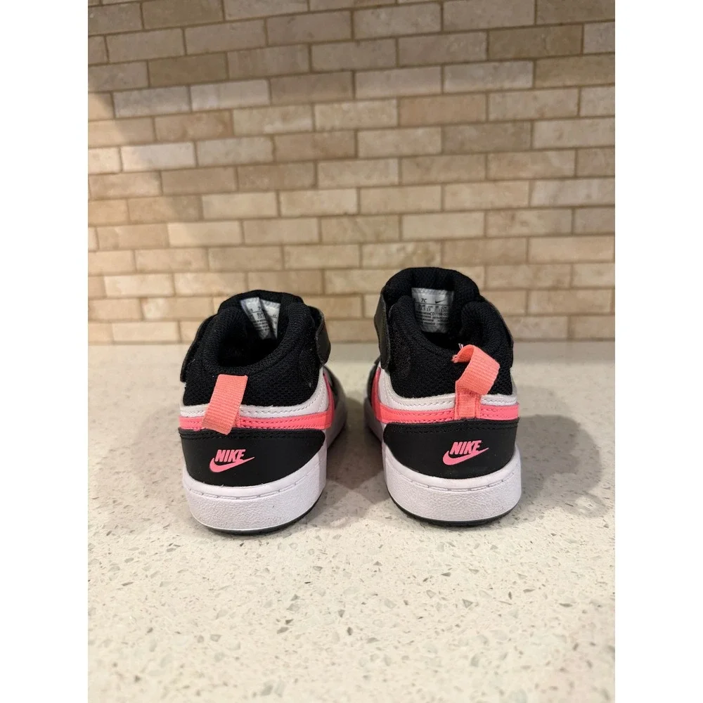 Nike Court Borough Mid 2 Toddler Sneakers Black Pink White